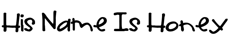 His Name Is Honey font preview