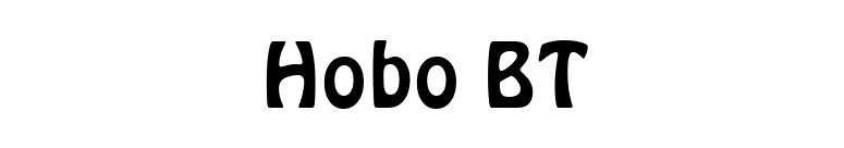 Hobo BT font preview