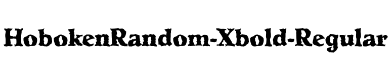 HobokenRandom-Xbold-Regular font preview