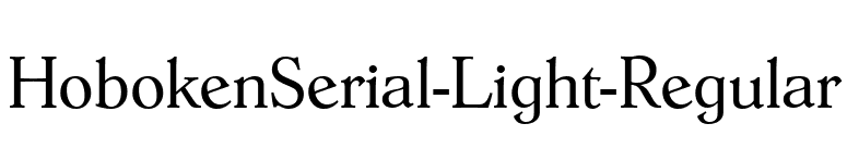 HobokenSerial-Light-Regular font preview
