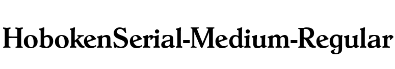HobokenSerial-Medium-Regular font preview