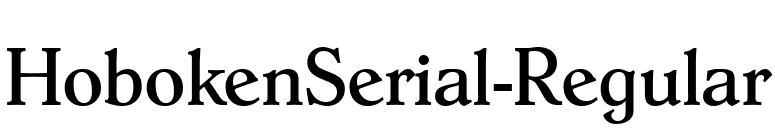 HobokenSerial-Regular font preview