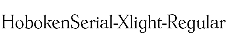 HobokenSerial-Xlight-Regular font preview