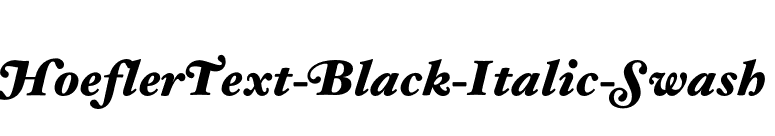 HoeflerText-Black-Italic-Swash font preview