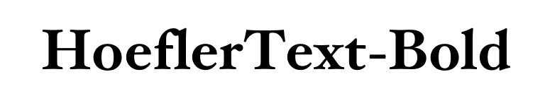 HoeflerText-Bold font preview