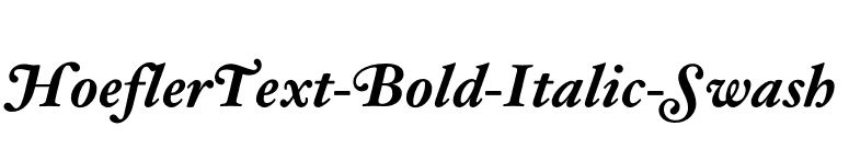 HoeflerText-Bold-Italic-Swash font preview