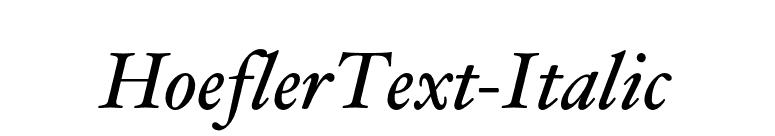 HoeflerText-Italic font preview