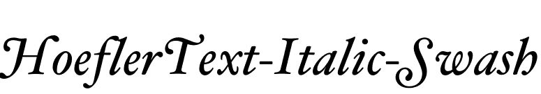 HoeflerText-Italic-Swash font preview