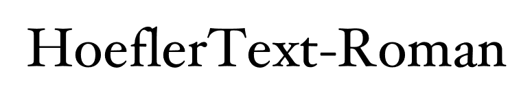 HoeflerText-Roman font preview