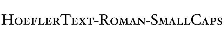HoeflerText-Roman-SmallCaps font preview