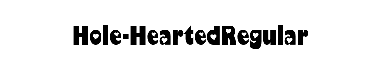 Hole-HeartedRegular font preview