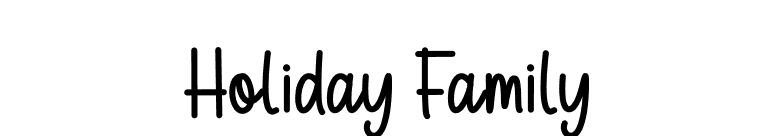 Holiday Family font preview