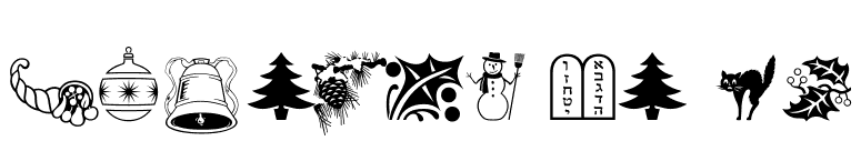 Holiday Pi BT font preview