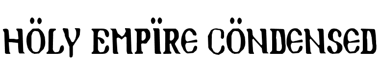 Holy Empire Condensed font preview