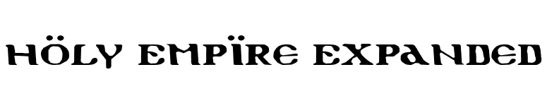 Holy Empire Expanded font preview