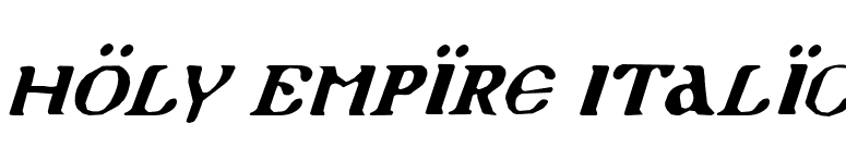 Holy Empire Italic font preview