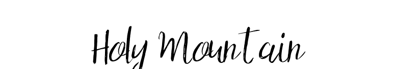 Holy Mountain font preview