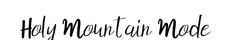 Holy Mountain Mode font preview