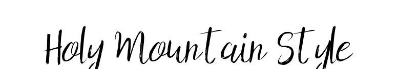 Holy Mountain Style font preview