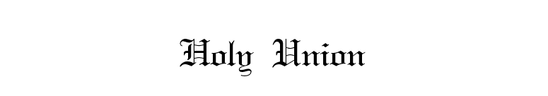 Holy Union font preview