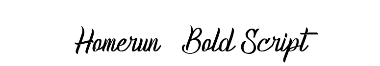Homerun - Bold Script font preview