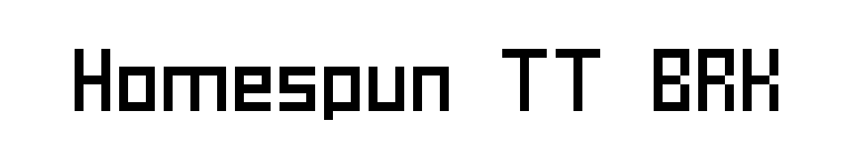 Homespun TT BRK font preview