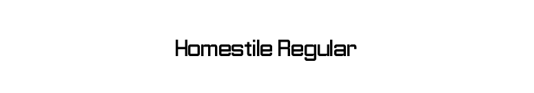 Homestile Regular font preview