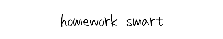 homework smart font preview