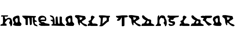 Homeworld Translator font preview