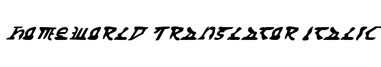 Homeworld Translator Italic font preview