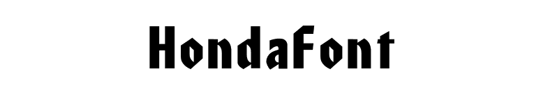 HondaFont font preview
