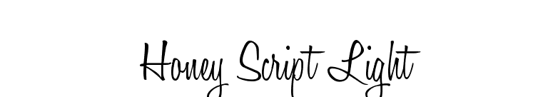 Honey Script Light font preview