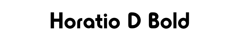 Horatio D Bold font preview
