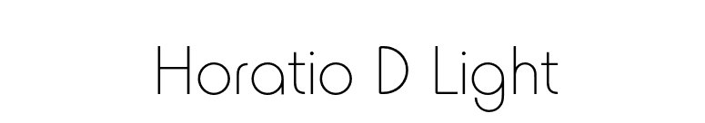 Horatio D Light font preview