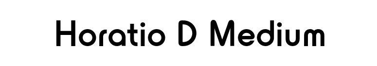 Horatio D Medium font preview