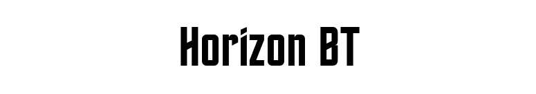 Horizon BT font preview