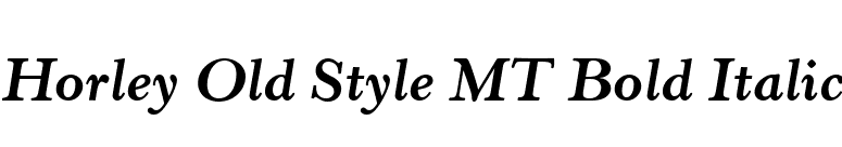 Horley Old Style MT Bold Italic font preview