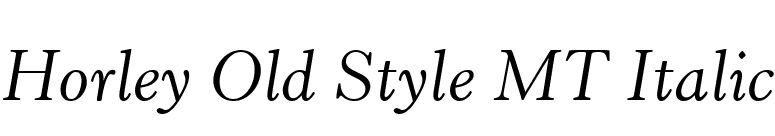 Horley Old Style MT Italic font preview