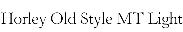 Horley Old Style MT Light font preview