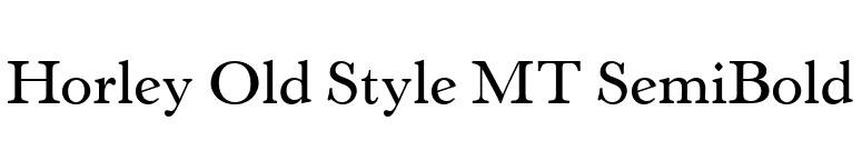 Horley Old Style MT SemiBold font preview