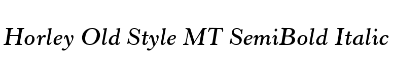 Horley Old Style MT SemiBold Italic font preview