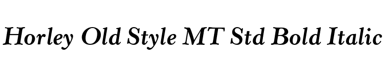 Horley Old Style MT Std Bold Italic font preview
