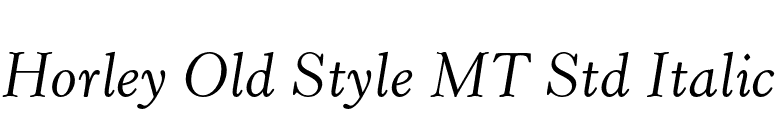 Horley Old Style MT Std Italic font preview