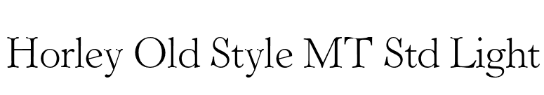 Horley Old Style MT Std Light font preview