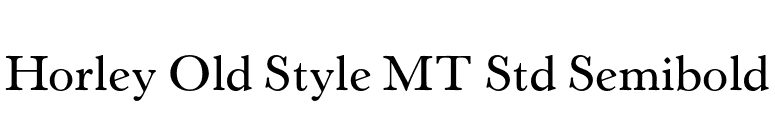 Horley Old Style MT Std Semibold font preview