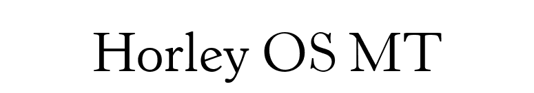 Horley OS MT font preview