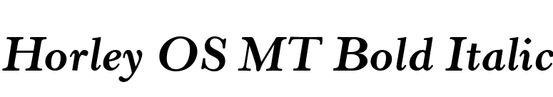 Horley OS MT Bold Italic font preview