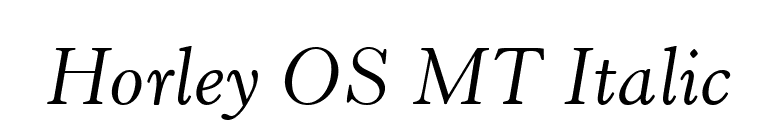 Horley OS MT Italic font preview
