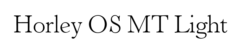 Horley OS MT Light font preview