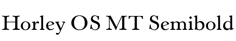 Horley OS MT Semibold font preview